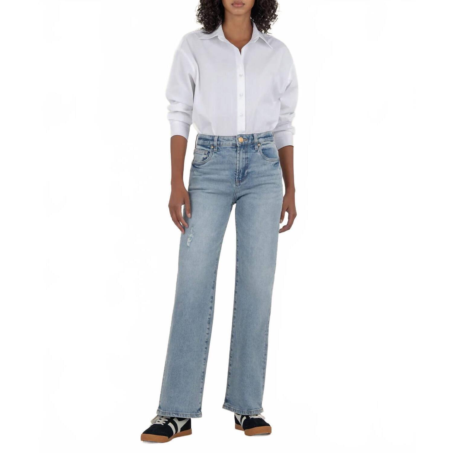 New Kut From The Kloth Miller High Rise Wide Leg Jean In Candescent
